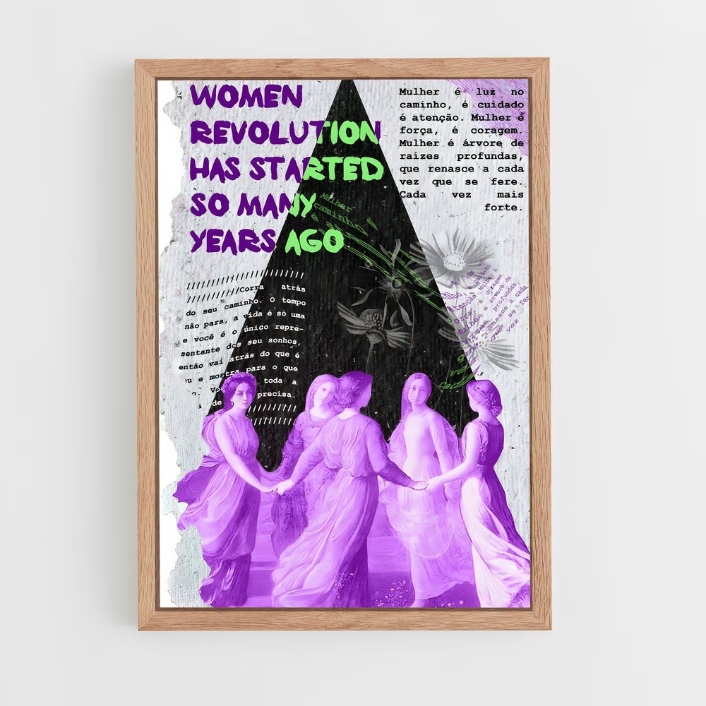feminist-12 cadre Bois clair