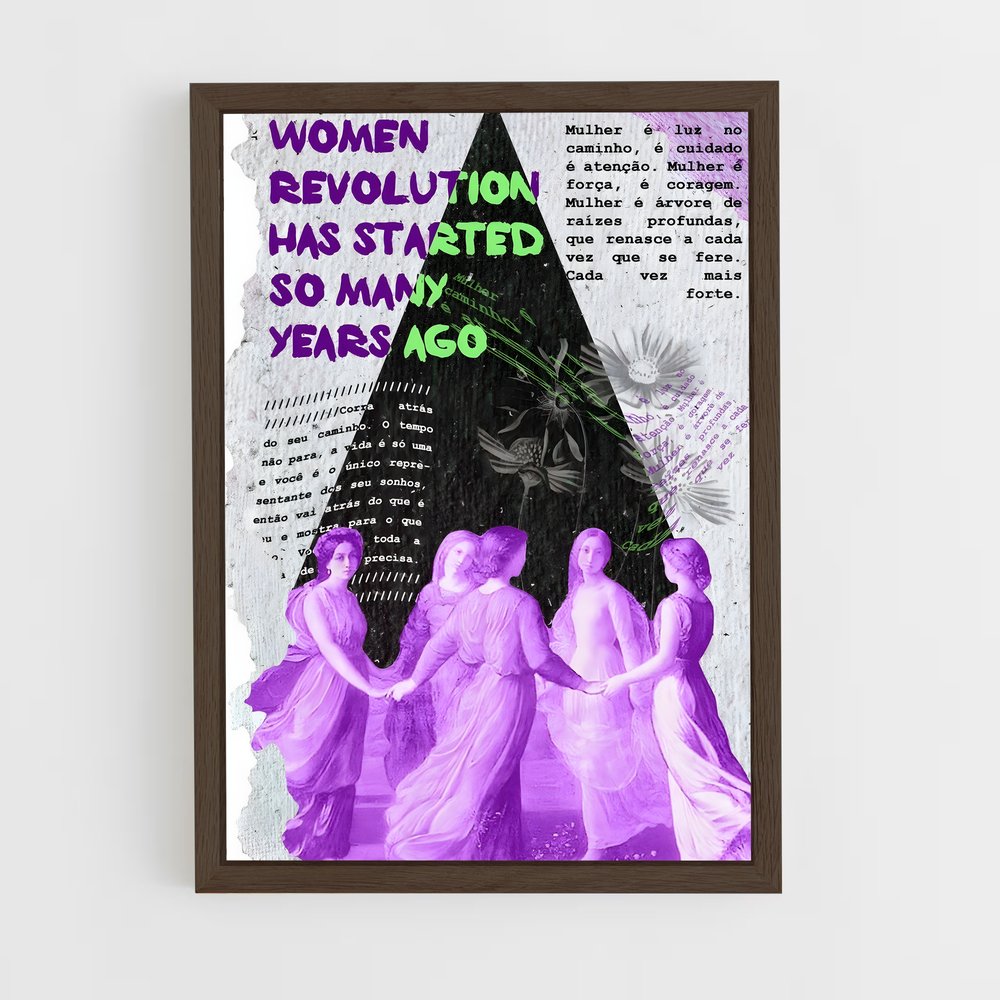 feminist-12 cadre Bois foncé