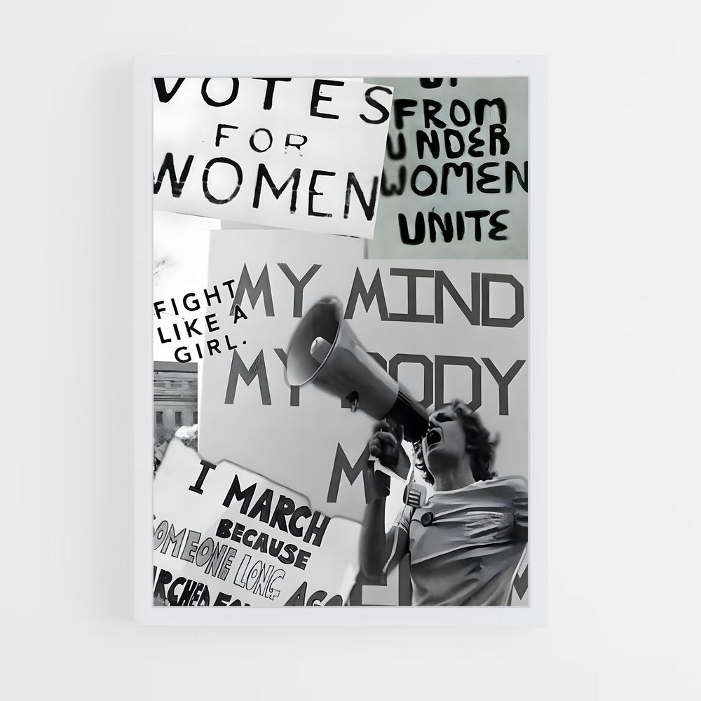 feminist-14 cadre Blanc