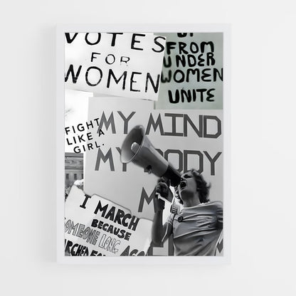 feminist-14 cadre Blanc
