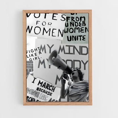 feminist-14 cadre Bois clair