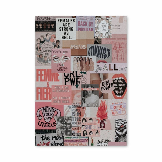 Feministische collageposter