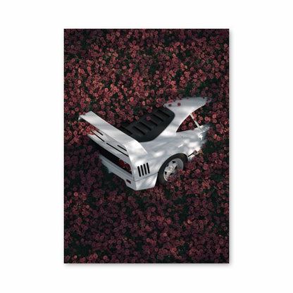 Poster Ferrari F40 Flowers