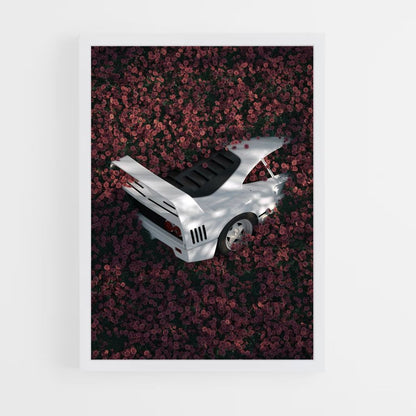 Poster Ferrari F40 Flowers