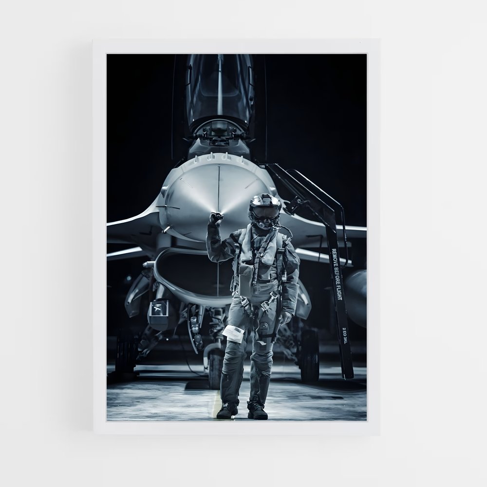 fighter-pilot-5 cadre Blanc