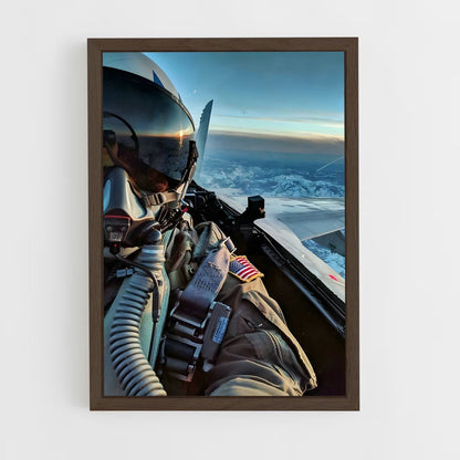 fighter-pilot-8 cadre Bois foncé