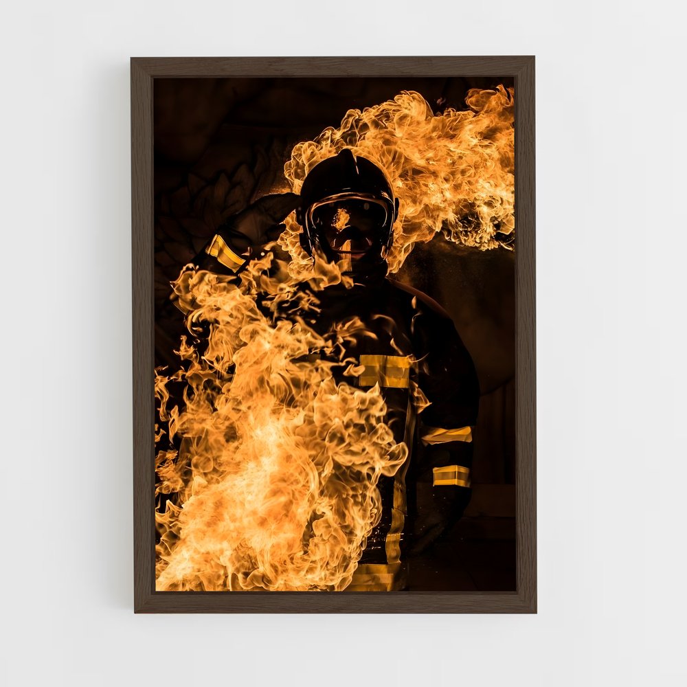 fireman-4 cadre Bois foncé