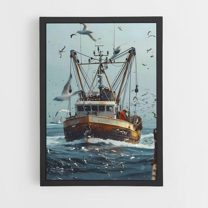 fishing-boat-10 cadre Noir