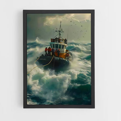fishing-boat-12 cadre Noir