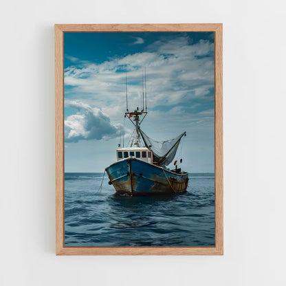 fishing-boat-7 cadre Bois clair