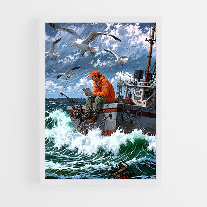 fishing-boat-8 cadre Blanc