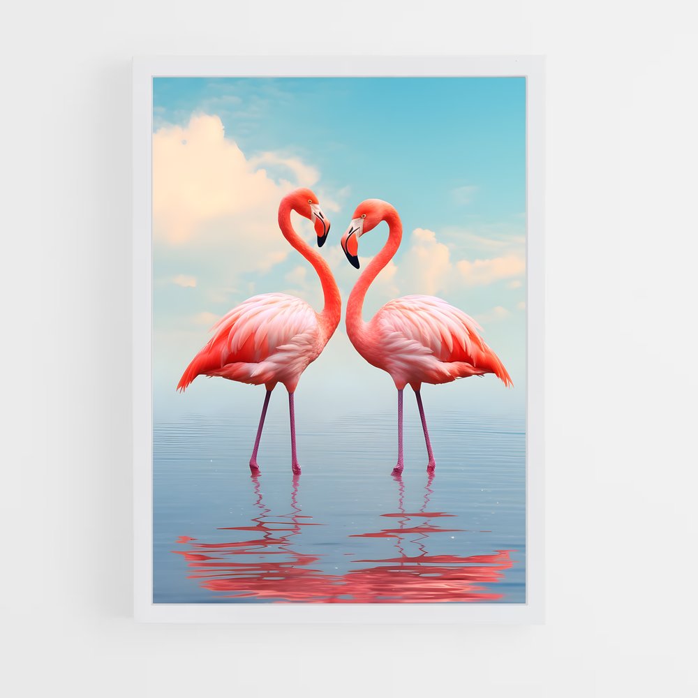 flamingo-7 cadre Blanc