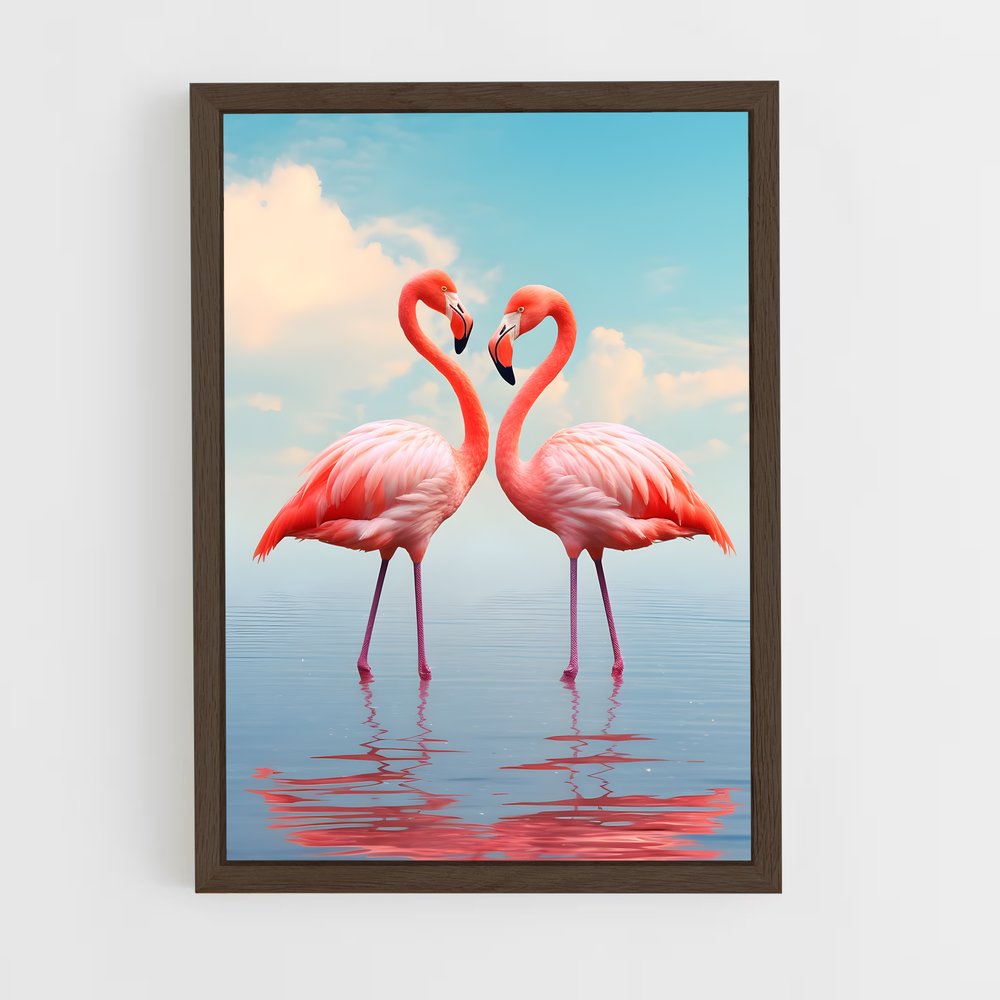 flamingo-7 cadre Bois foncé