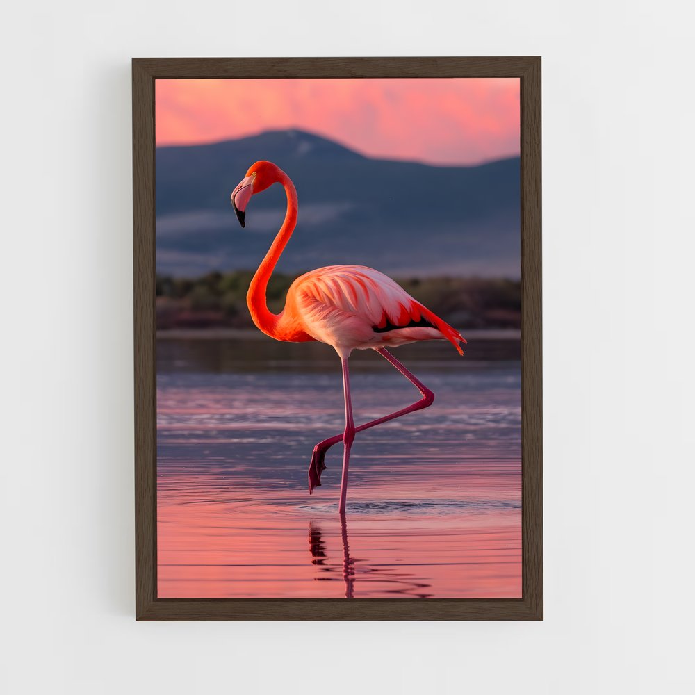 flamingo-8 cadre Bois foncé