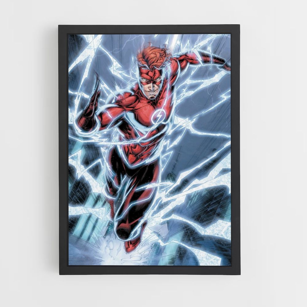 Blue Flash Poster