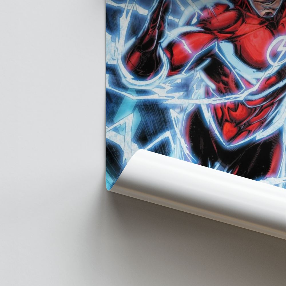 Blue Flash Poster