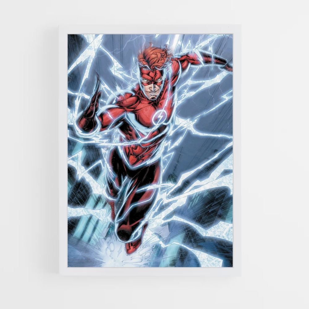 Blue Flash Poster