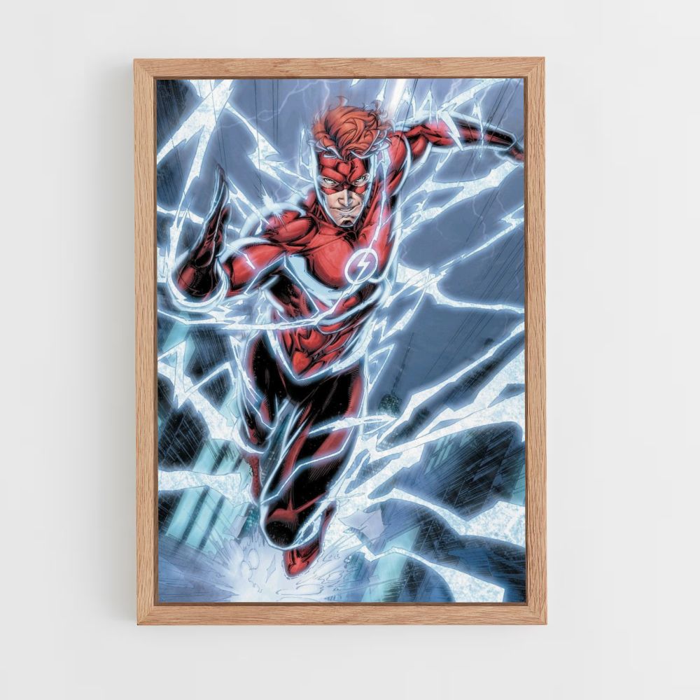 Blue Flash Poster