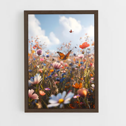 flower-1 cadre Bois foncé