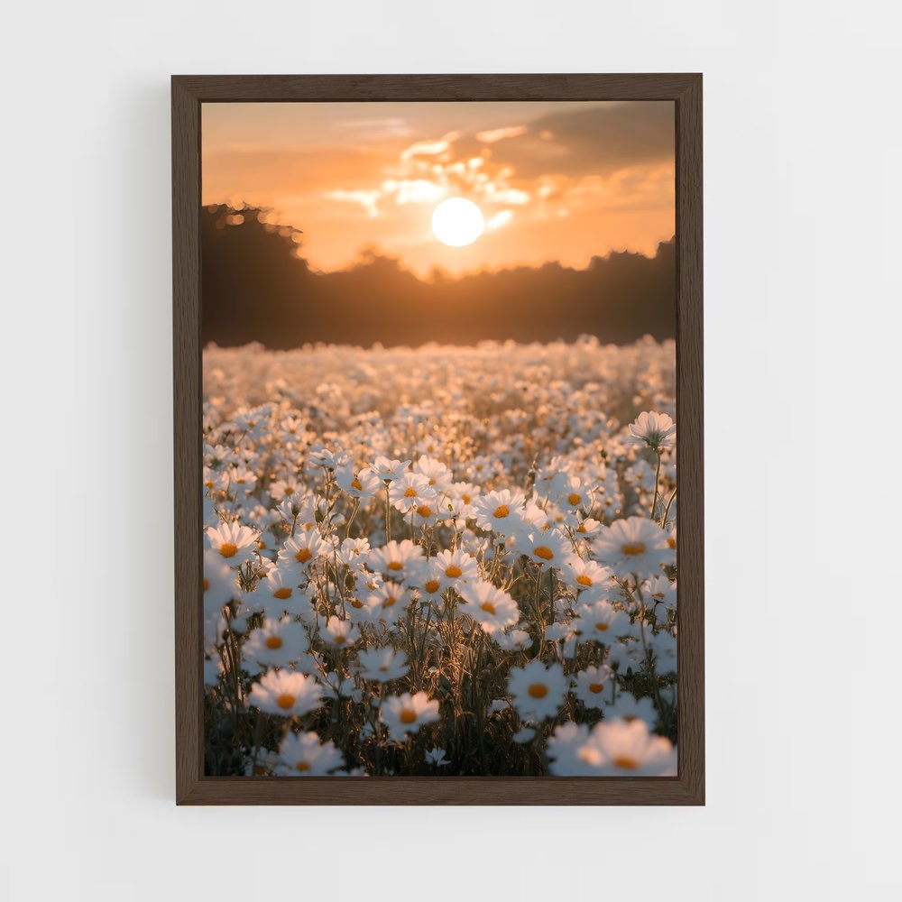 flower-10 cadre Bois foncé