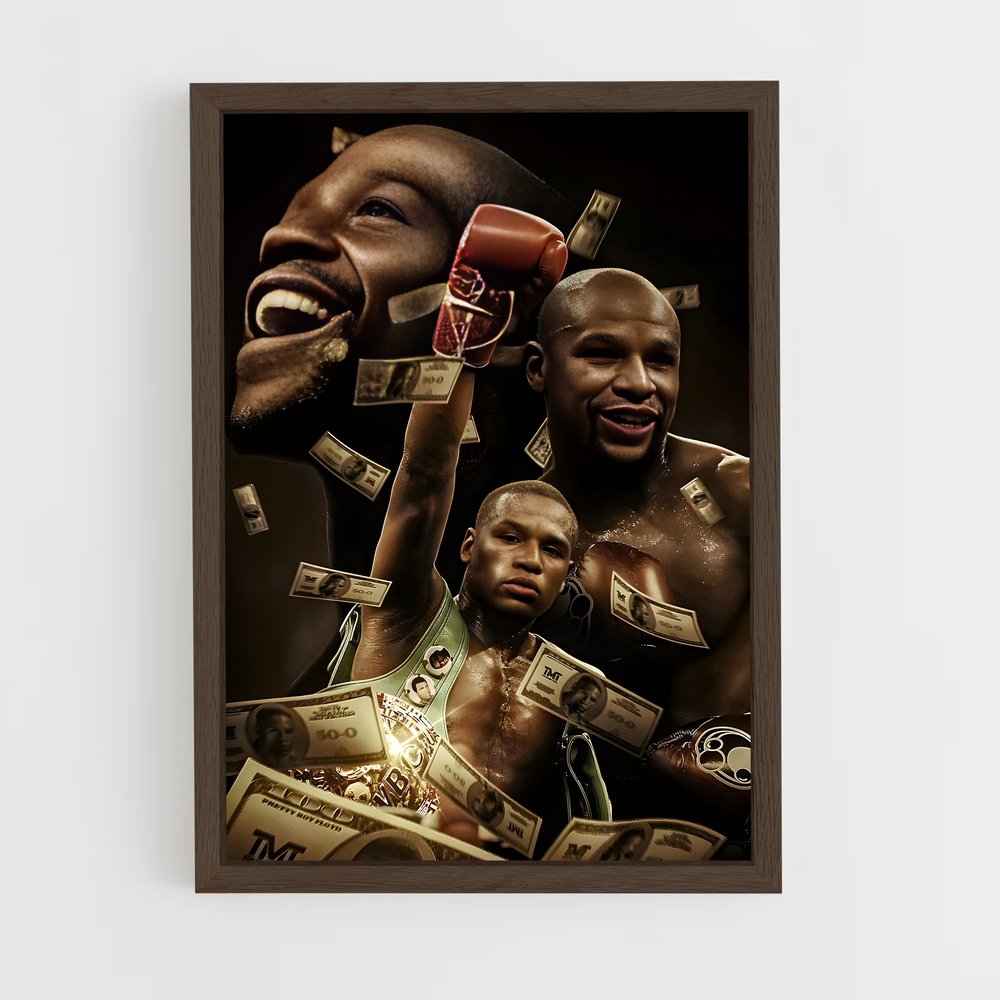 floyd-mayweather-1 cadre Bois foncé