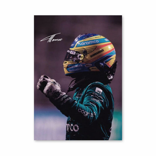 Poster Fernando Alonso-handtekening