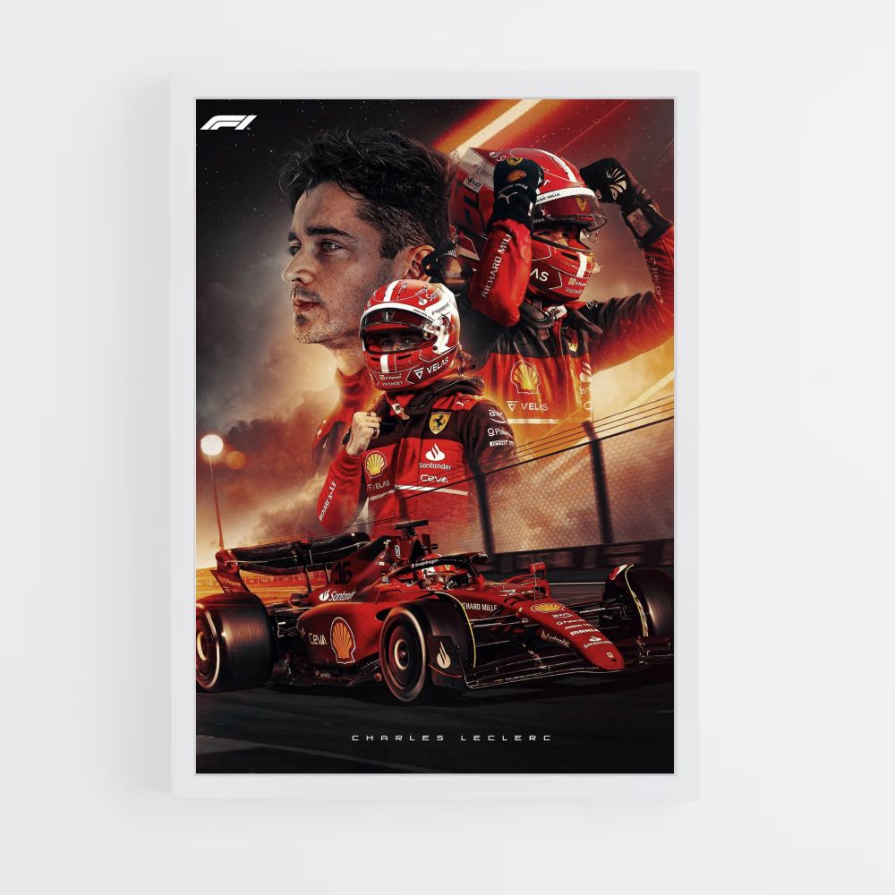 Poster Charles Leclerc F1