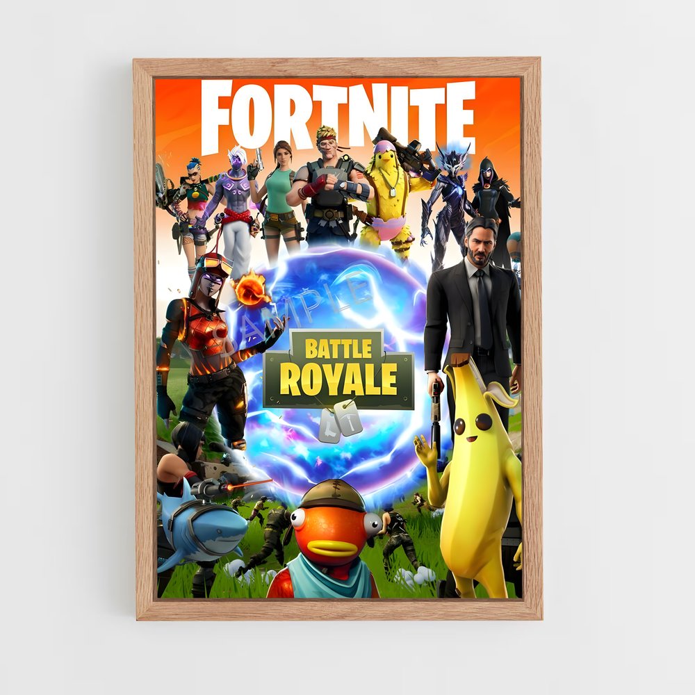 fortnite-1 cadre Bois clair