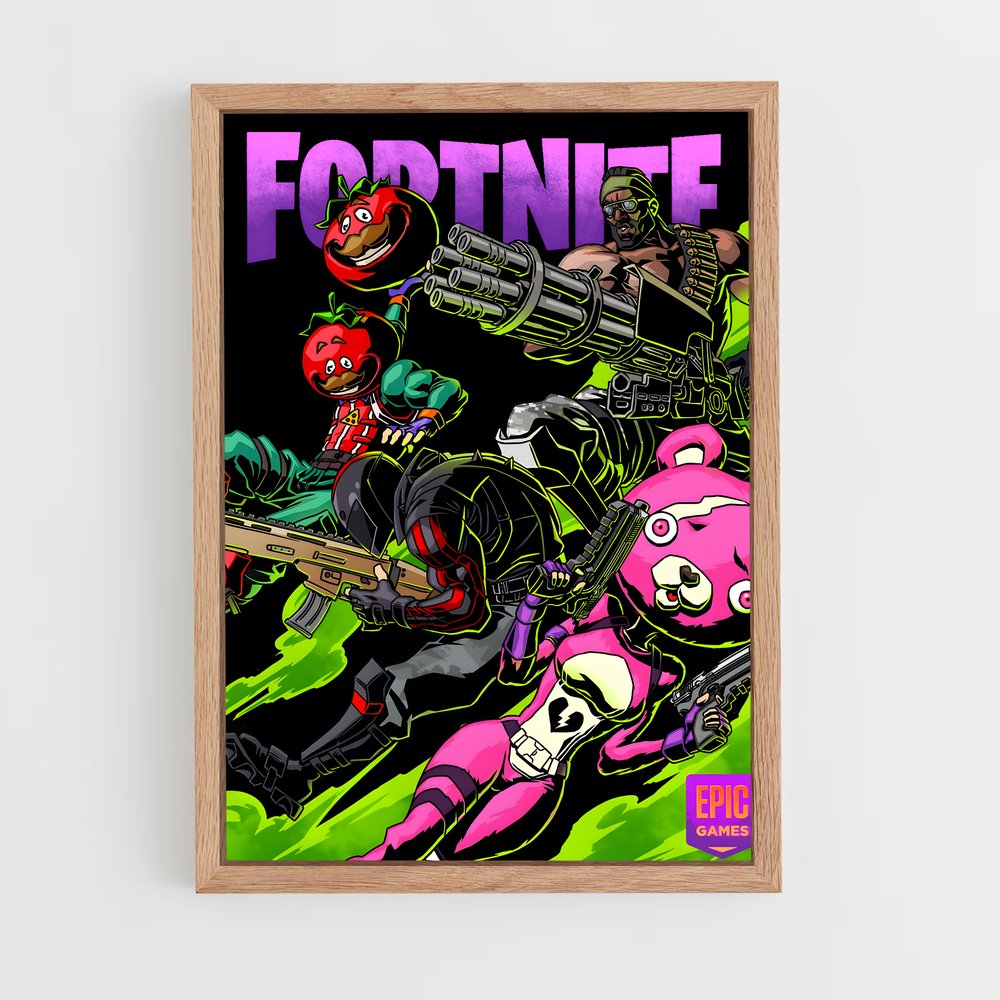 fortnite-10 cadre Bois clair
