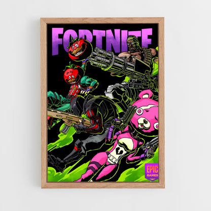 fortnite-10 cadre Bois clair