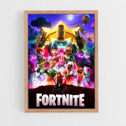 fortnite-4 cadre Bois clair