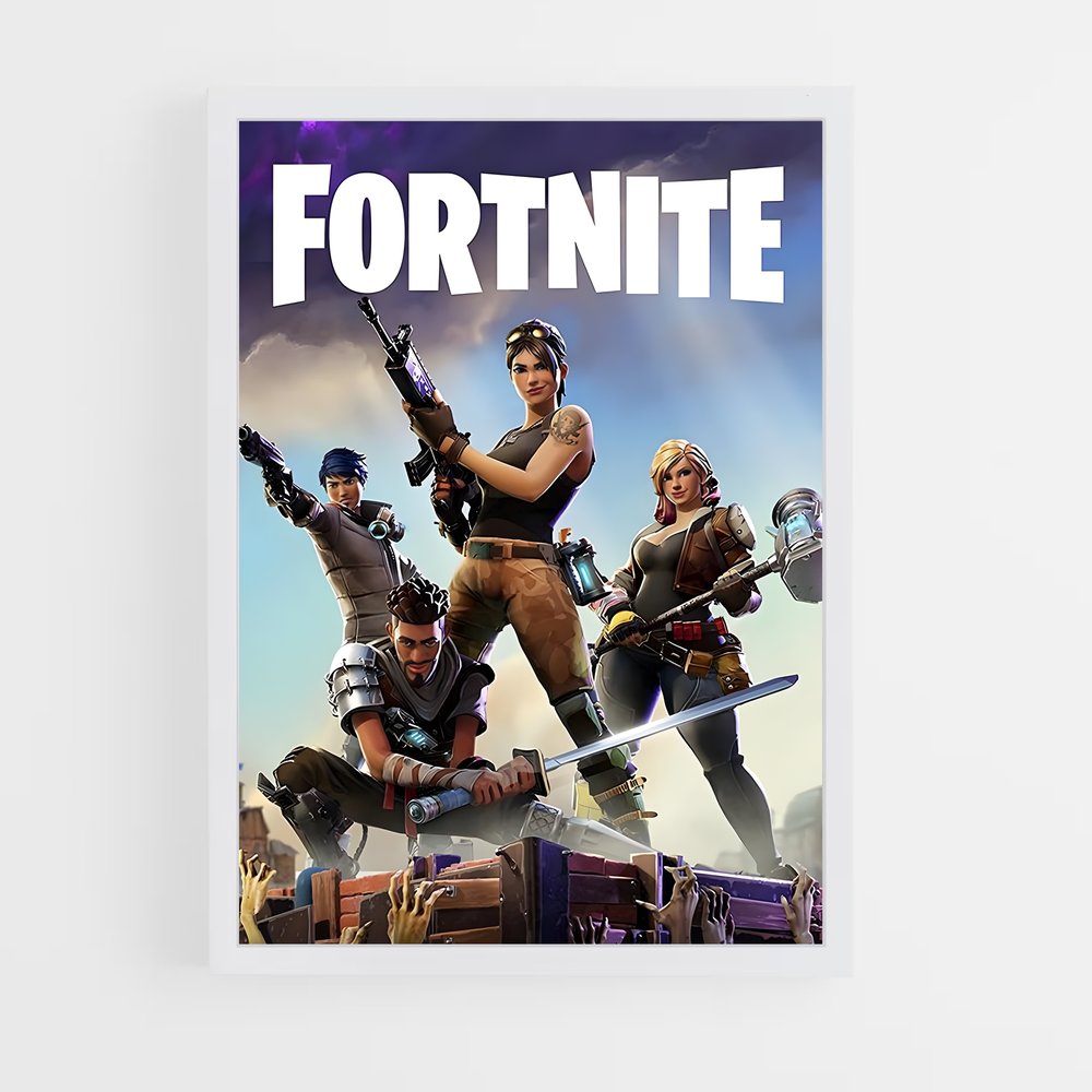 fortnite-5 cadre Blanc