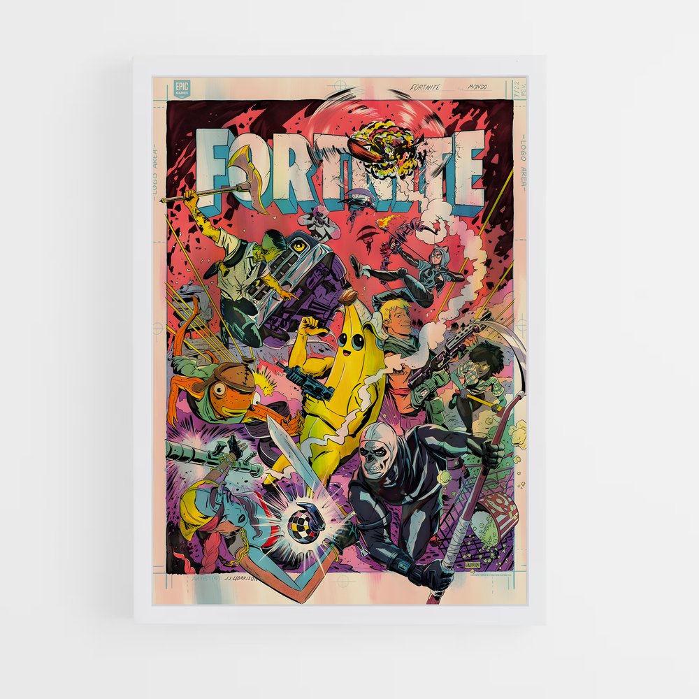fortnite-9 cadre Blanc