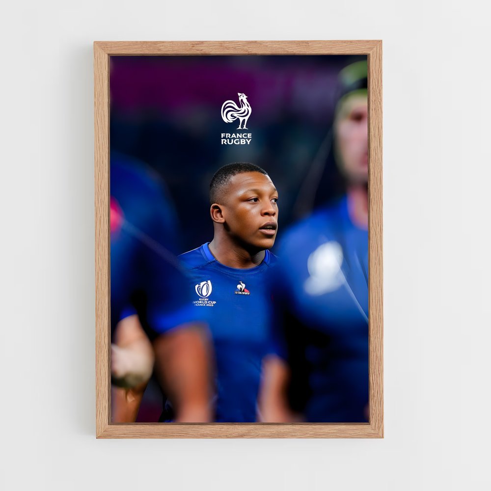 france-rugby-5 cadre Bois clair