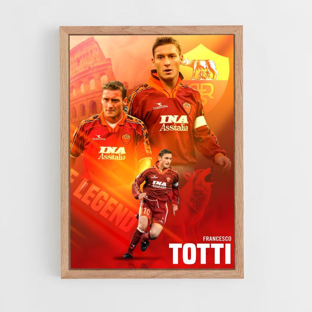 francesco-totti-1 cadre Bois clair