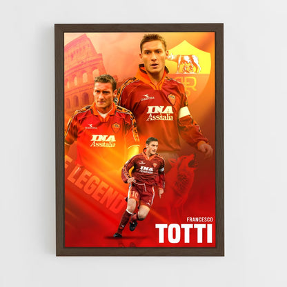 francesco-totti-1 cadre Bois foncé