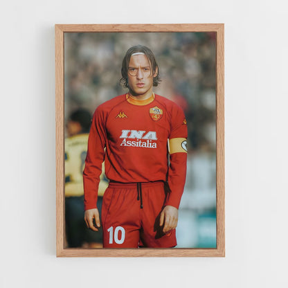 francesco-totti-10 cadre Bois clair