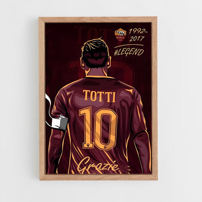 francesco-totti-11 cadre Bois clair