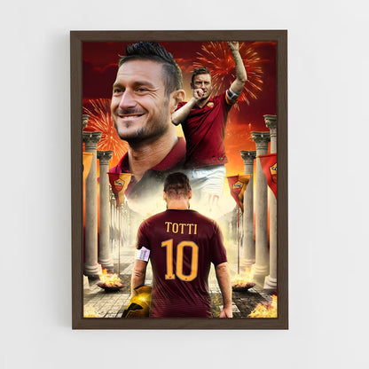 francesco-totti-2 cadre Bois foncé