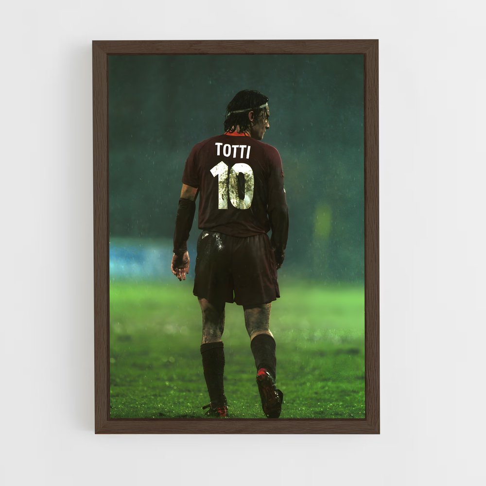 francesco-totti-7 cadre Bois foncé