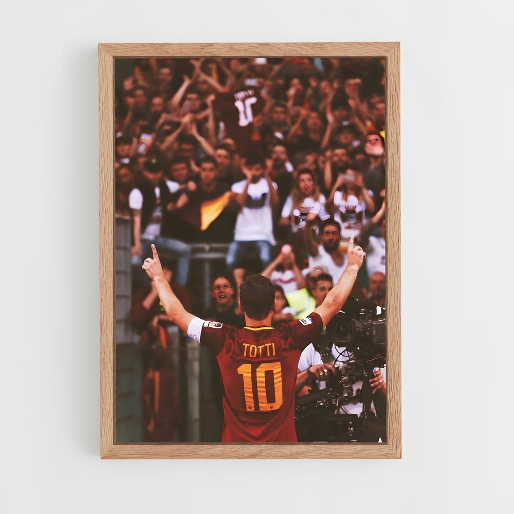 francesco-totti-9 cadre Bois clair