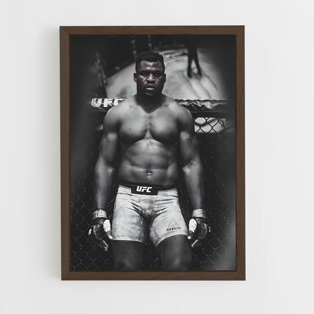 francis-ngannou-12 cadre Bois foncé