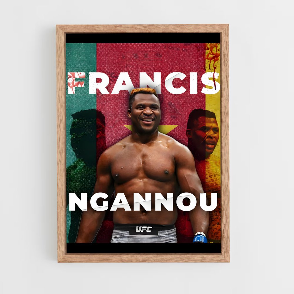 francis-ngannou-14 cadre Bois clair