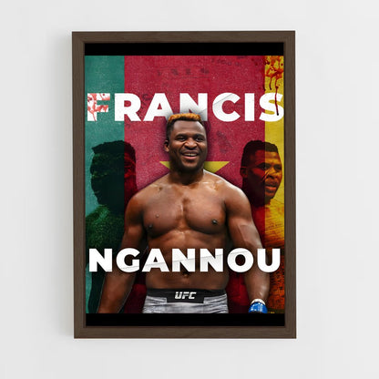 francis-ngannou-14 cadre Bois foncé