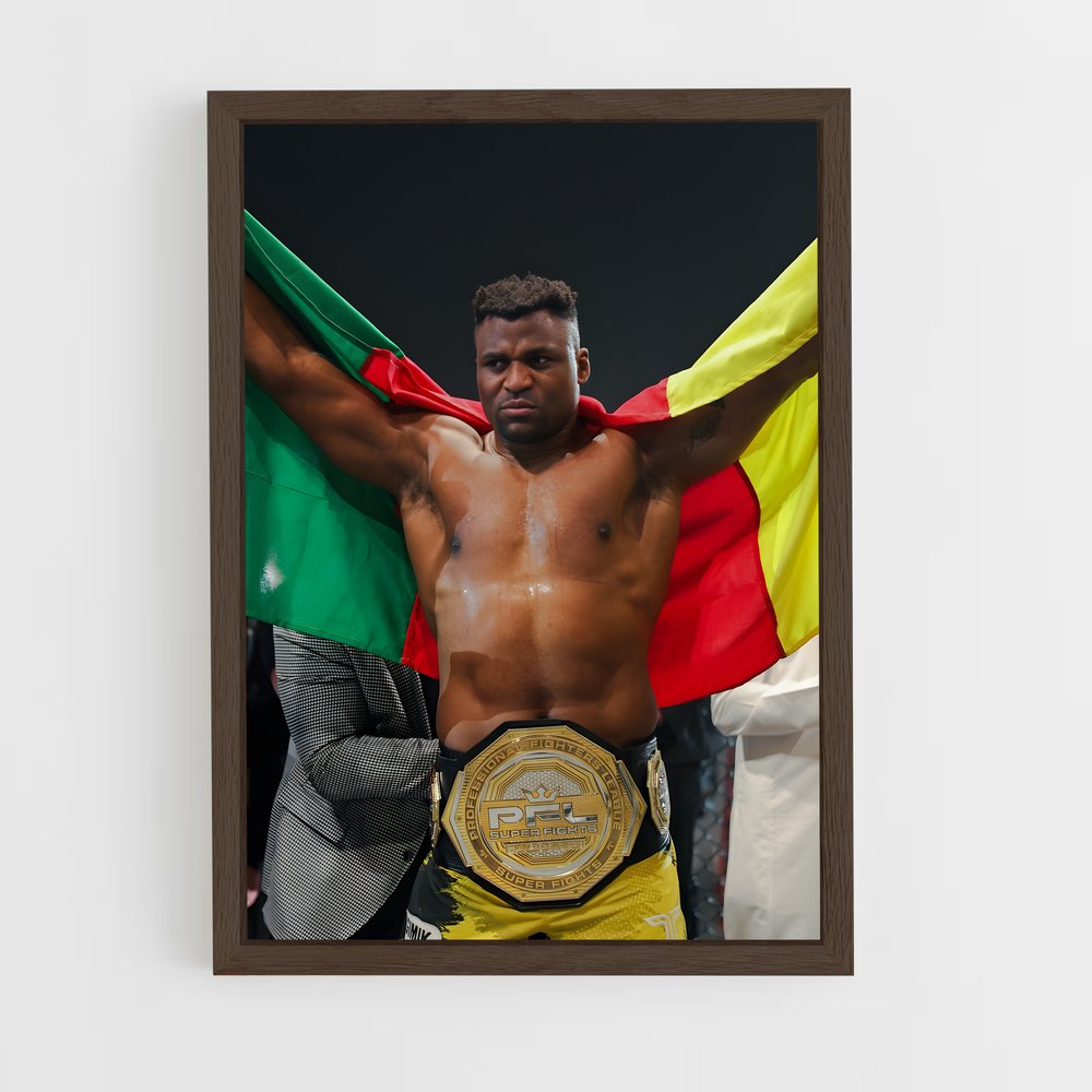 francis-ngannou-2 cadre Bois foncé