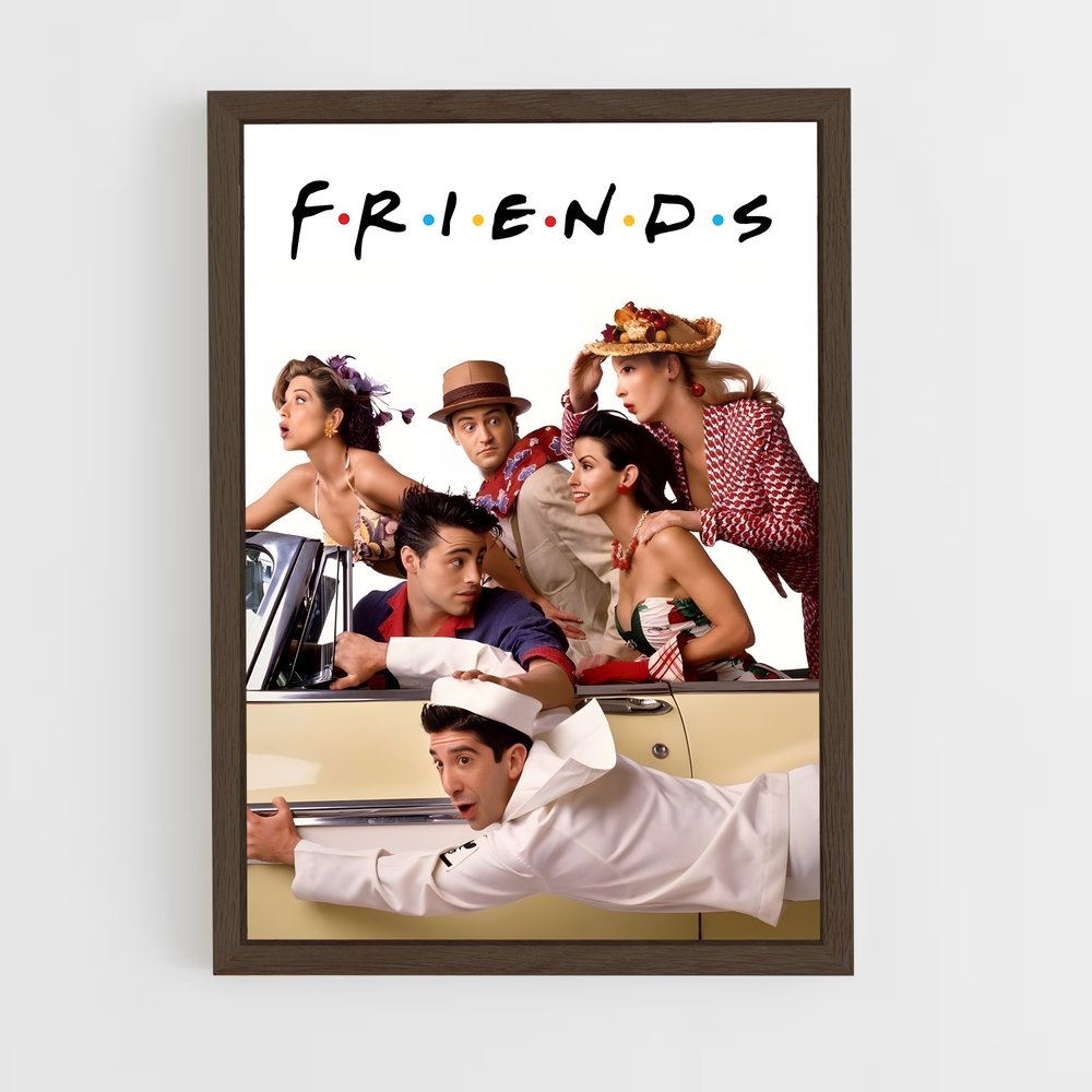 friends-5 cadre Bois foncé