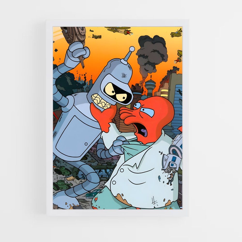 futurama-10 cadre Blanc