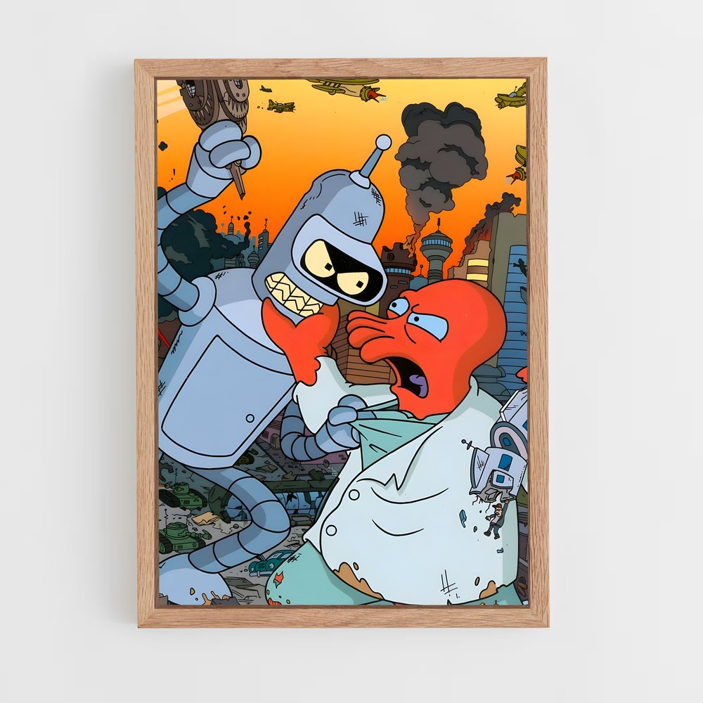 futurama-10 cadre Bois clair