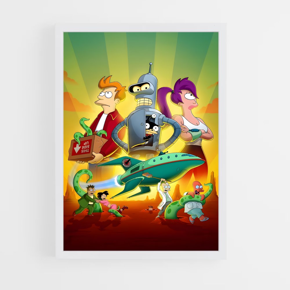 futurama-12 cadre Blanc
