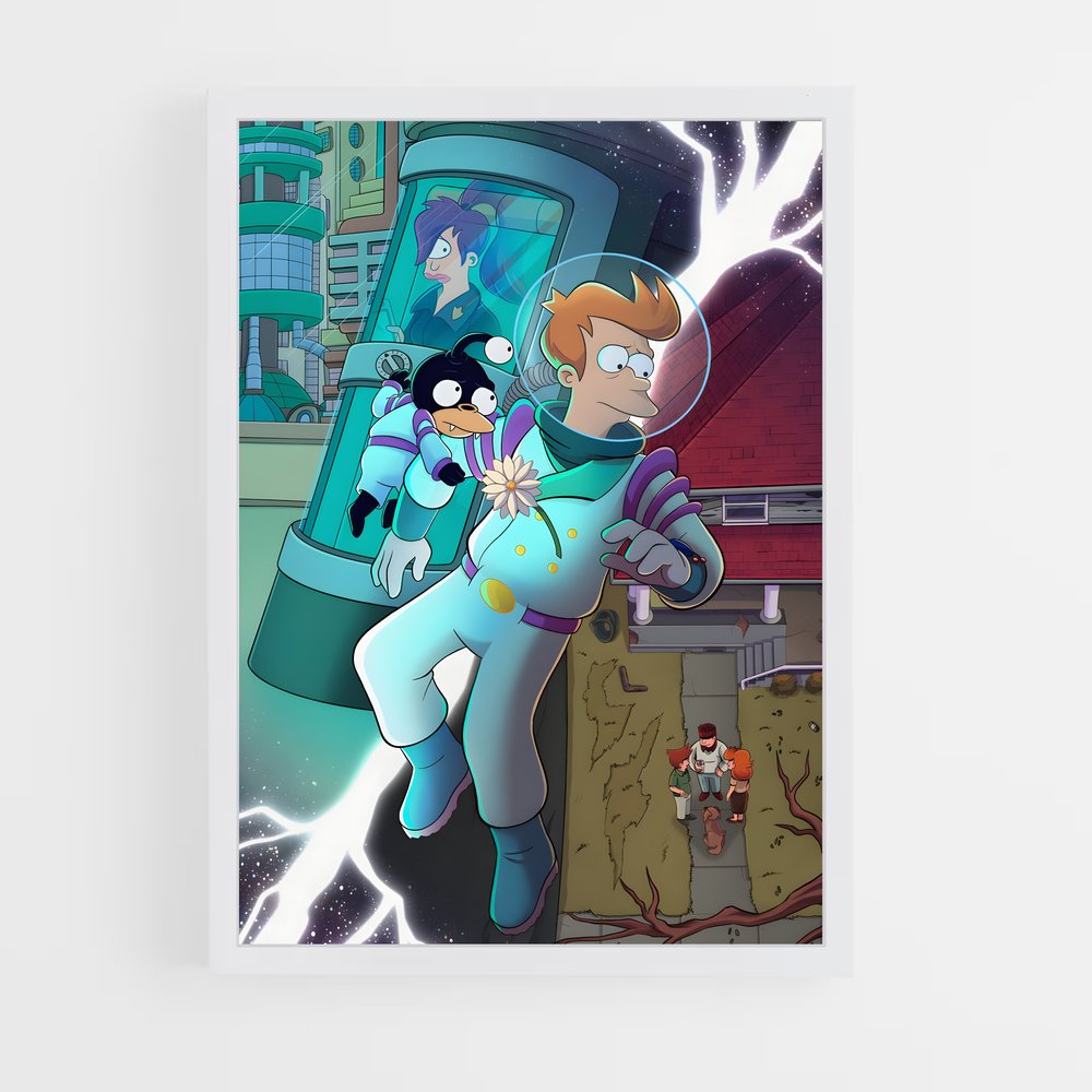 futurama-5 cadre Blanc